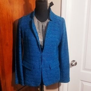 Nwt Tweed Turquoise Blazer